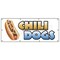 Signmission CHILI DOGS BANNER SIGN hot dog cart stand signs franks dogs wiener B-96 Chili Dogs - alternate 1